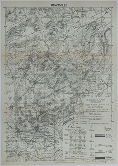 Map of the 5th Army Corps Artillery on November 1, 1918