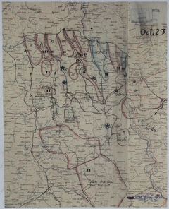 Map of Divisional Positions on October 23, 1918