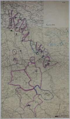 Map of Divisional Positions on November 6, 1918