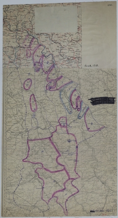 Map of Divisional Positions on November 8, 1918